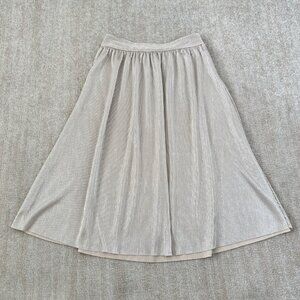 WhoWhatWear Pleated Metallic Midi Skirt 6